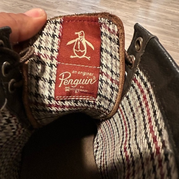 Original Penguin Drago Leather Jerry Jeff Lace-Up Boots size 8 - Picture 6 of 9